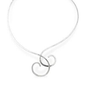 Sterling Silver Swirl Choker for Crystal Jewelry Pendant